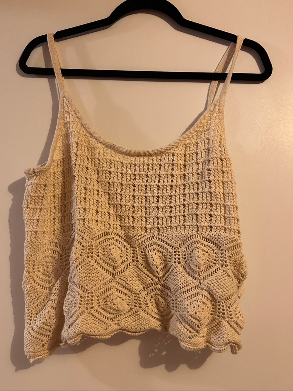 Reitmans Cream Crocheted Knit Camisole